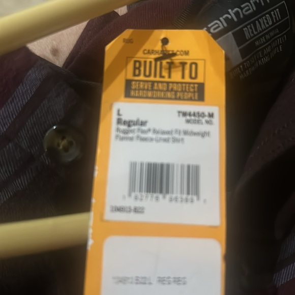 NWT Large Carhartt men’s rugged flex RELAXED fit button down shirt - Picture 7 of 7